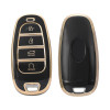 keycare TPU Key Cover For Hyundai Tucson 2022 4 Button Smart Key | TP75 Gold Black